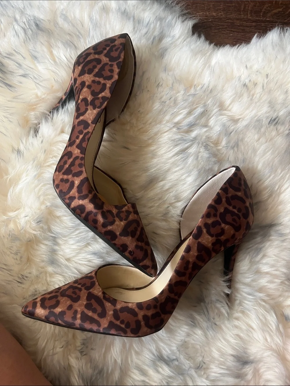 Gently used  Jessica Simpson Leopard Print Pointed Toe Pumps - Brown/Black